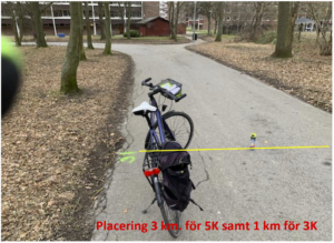 3 km samt 1 km för 3km-löparna.